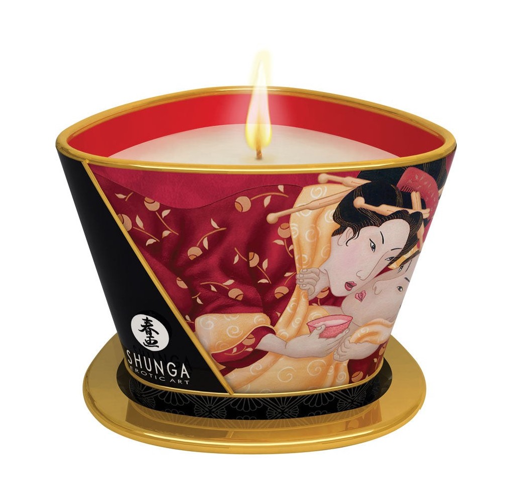 Shunga Massage Candle-Sparkling Strawberry Wine 5.7oz